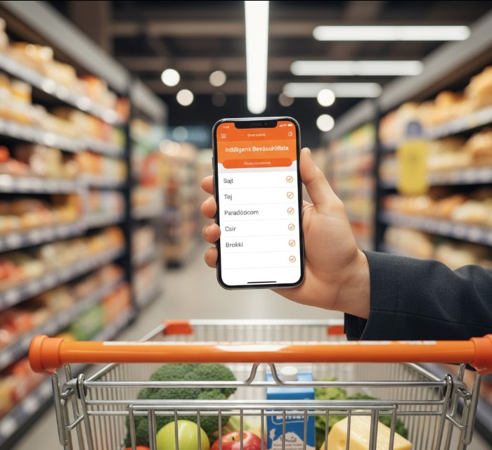 Bevásárlókocsi és automatikus bevásárlólista